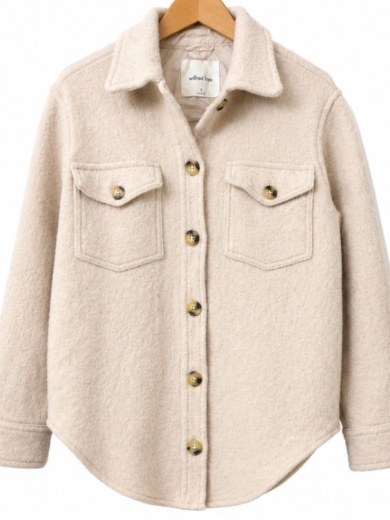 Wilfred Jackets & Blazers - Aritzia Wilfred Free Wool Blend Shacket Jacket Cream Ivory Size Small